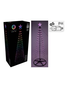Sapin de Noël 550 LED RGB noir 3 m