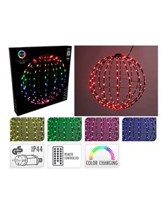 Foldable metal ball, with 168 RGB LEDs, ø40 cm