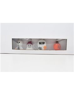 LED garland with 4 Halloween figures, 10 x LEDs
