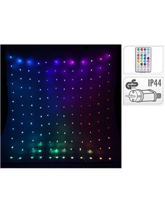 400 RGB LED Vorhang mit transparenten Perlen