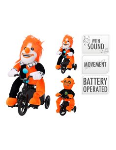 Figura de Halloween em uma bicicleta, modelos variados