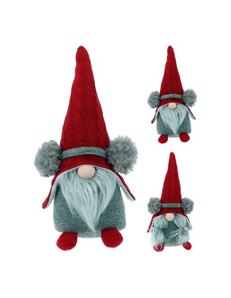 Gnomo rosso con paraorecchie, modelli assortiti