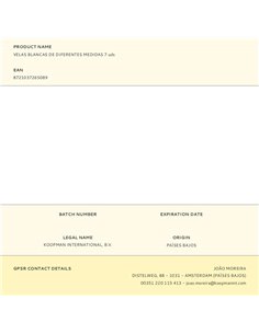 Velas brancas de vários tamanhos, 7 unidades 2