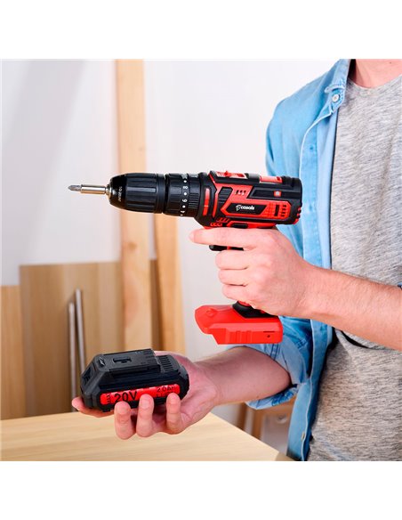 CID2051BCA 20V hammer drill case kit with batteries and accessories