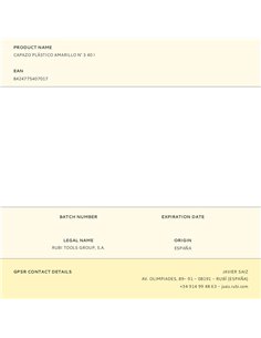 Cestino in plastica giallo n. 3 40 l 2