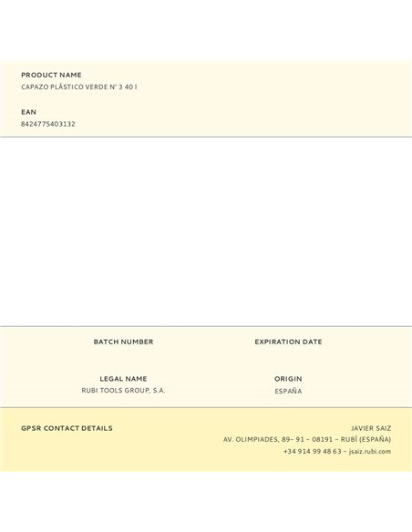 Cestino in plastica verde n. 3 40 l