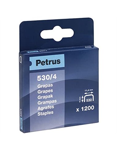 CAJA 1200 GRAPAS 4mm 530/4 PETRUS