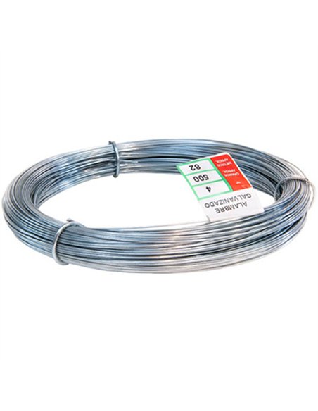ROLLO ALAMBRE GALVANIZADO 500gr Nº8 1,3mm
