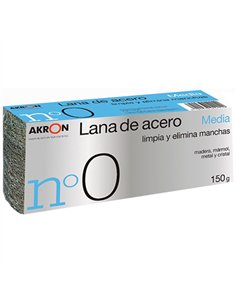 BOBINA 150gr LANA ACERO MEDIA Nº0 AKRON 2
