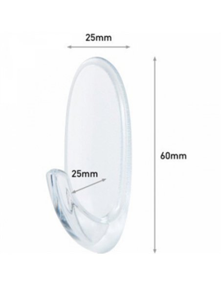 BLISTER 2 PERCHAS TRANSP MEDIANA 4 TIRAS 900gr 17091CLR COMMAND 3M