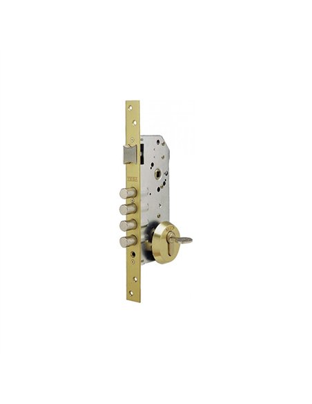 CERRADURA SEGURIDAD R100B566E 50mm T60 FRENTE ORO TESA