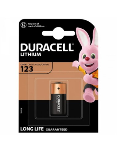 PILA CR123 3V MANDOS ALKALINA DURACELL PLUS