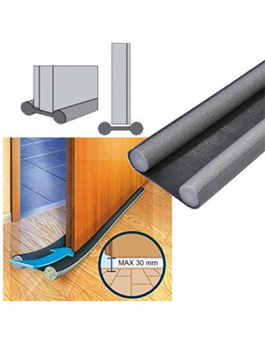 BURLETE PUERTA DOBLE GRIS 25x950mm 1470 GEKO