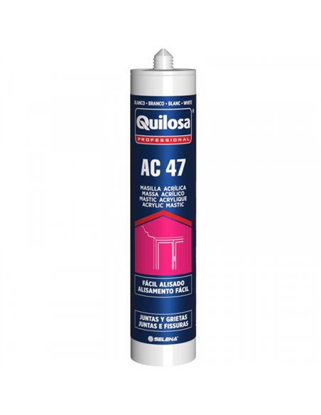 CARTUCHO MASILLA ACRILICA BLANCA 300ml AC-47 QUILOSA