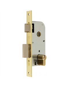 CERRADURA MADERA EMBUTIR LATONADA 35mm C/RECTO 1501-2-35 MCM 2