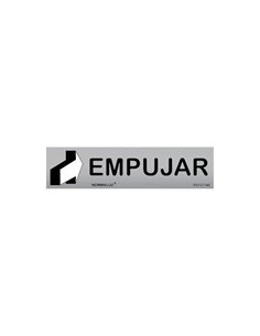 SEÑAL EMPUJAR HORIZONTAL INOX ADHESIVA 5x20cm RD707040