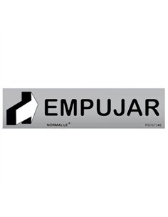 SEÑAL EMPUJAR HORIZONTAL INOX ADHESIVA 5x20cm RD707040 2