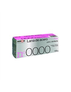 BOBINA 150gr LANA ACERO FINA Nº0000 AKRON