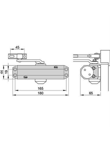 CIERRAPUERTAS CON RETENEDOR BLANCO 3500-0004-50 YALE