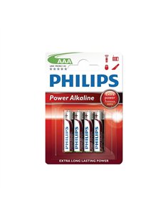 BLISTER 4 PILAS LR03 AAA 4BP POWER ALKALINE PHILIPS