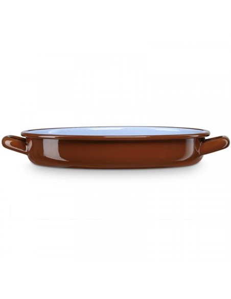 TARTERA FUENTE PORCELANA 2 ASAS TRADICION TEJA 40cm