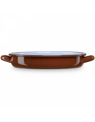 TARTERA FUENTE PORCELANA 2 ASAS TRADICION TEJA 40cm