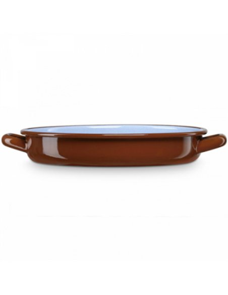TARTERA FUENTE PORCELANA 2 ASAS TRADICION TEJA 40cm