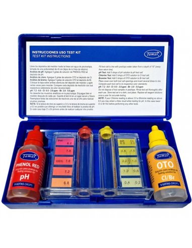 KIT TEST ANALISIS AGUA PISCINAS OTO Y PH