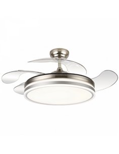 VENTILADOR TECHO 4 ASPAS PLEGABLES 109cm 36w MOTOR DC CALIMA NIQUEL 2