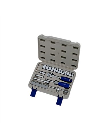 JUEGO MALETA 35pcs LLAVES VASO 1/4 109-35-4 IRIMO