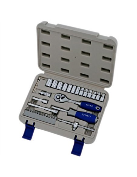 JUEGO MALETA 35pcs LLAVES VASO 1/4 109-35-4 IRIMO