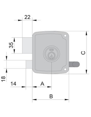 CERRADURA 4125 A PINTADA 120 IZQ B/REDONDO UCEM