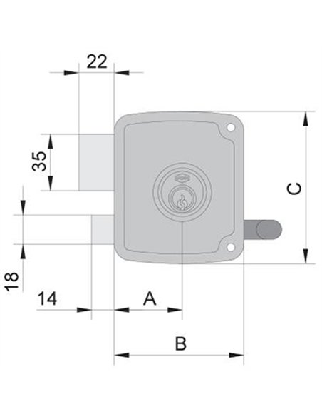 CERRADURA 4125 A PINTADA 120 IZQ B/REDONDO UCEM