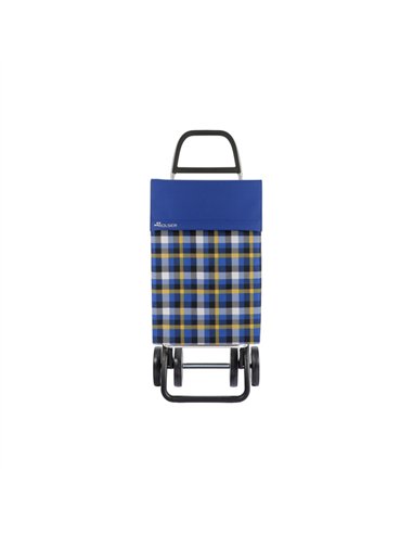 CARRO COMPRA 2+2 4R NYLON SCOTTISH AZUL JEA036 ROLSER