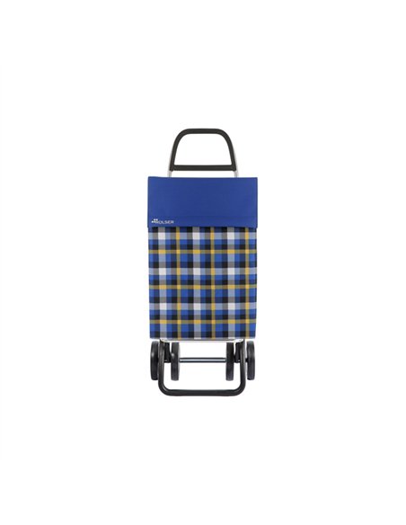 CARRO COMPRA 2+2 4R NYLON SCOTTISH AZUL JEA036 ROLSER