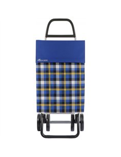CARRO COMPRA 2+2 4R NYLON SCOTTISH AZUL JEA036 ROLSER 2