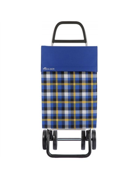 CARRO COMPRA 2+2 4R NYLON SCOTTISH AZUL JEA036 ROLSER