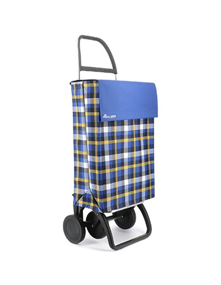 CARRO COMPRA 2+2 4R NYLON SCOTTISH AZUL JEA036 ROLSER