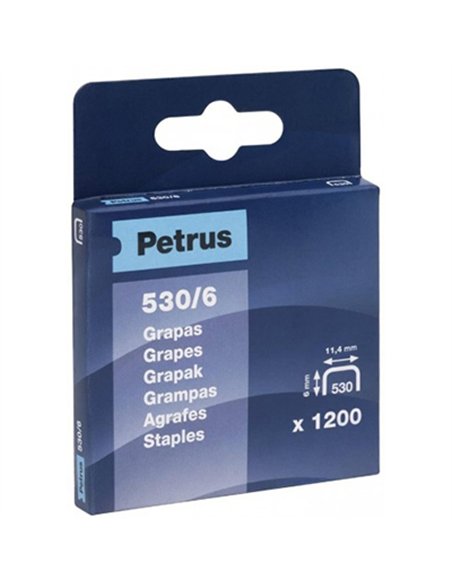 CAJA 1200 GRAPAS 6mm 530/6 PETRUS