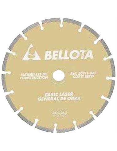 DISCO DIAMANTE BASIC LASER SEGMENTADO 115mm 50711 BELLOTA