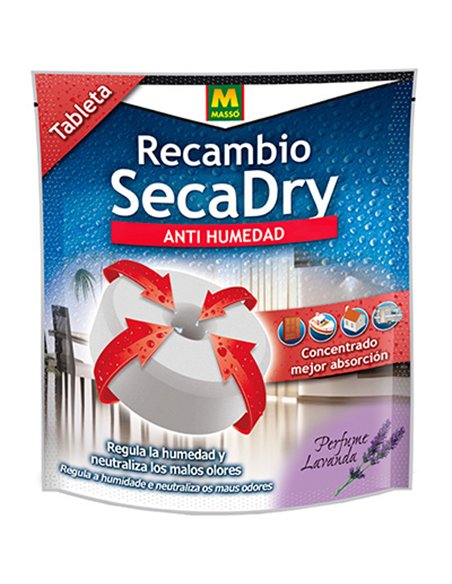 TABLETA RECAMBIO ANTIHUMEDAD SECADRY 450gr 231485 MASSO