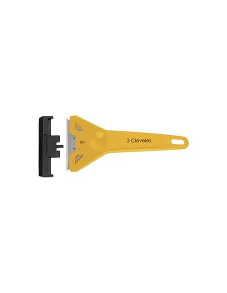 RASCAVIDRIOS PLASTICO 14,5cm HOJA 60mm 00242 3 CLAVELES