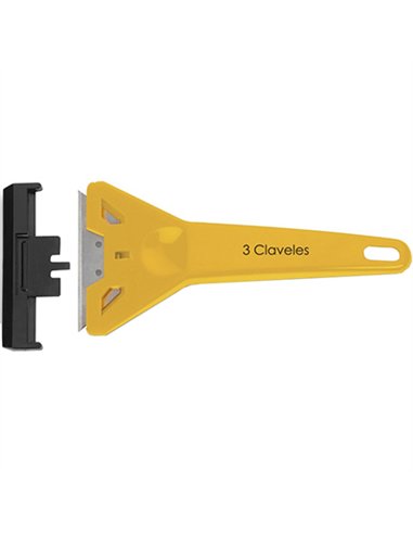 RASCAVIDRIOS PLASTICO 14,5cm HOJA 60mm 00242 3 CLAVELES