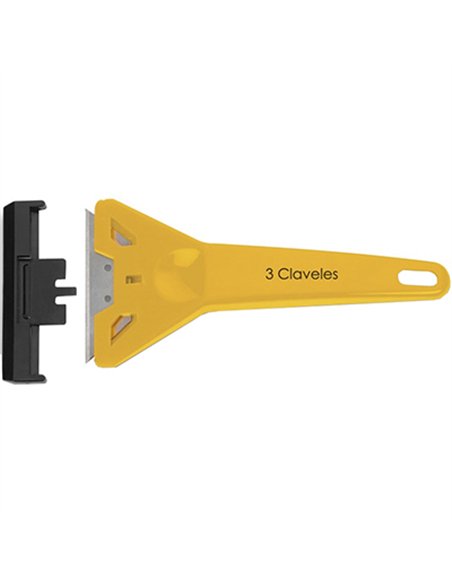 RASCAVIDRIOS PLASTICO 14,5cm HOJA 60mm 00242 3 CLAVELES