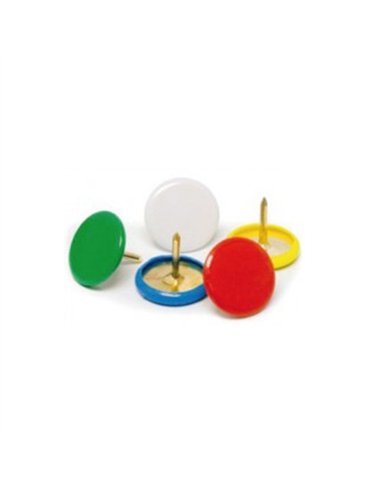 CAJA 50 CHINCHETAS COLORES SURTIDOS