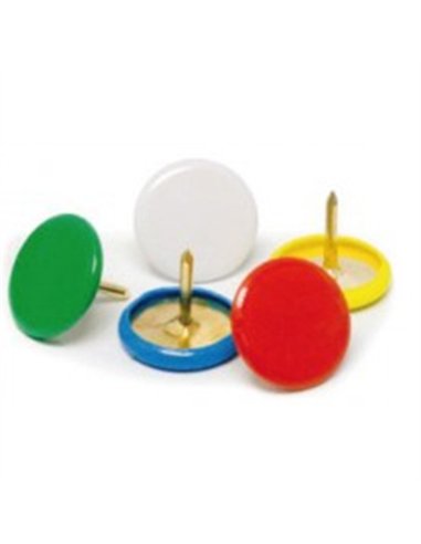 CAJA 50 CHINCHETAS COLORES SURTIDOS