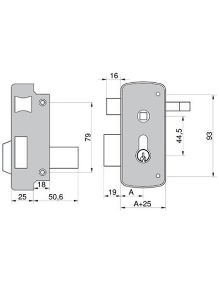 CERRADURA 2556BP-70-D B/PERFIL MCM
