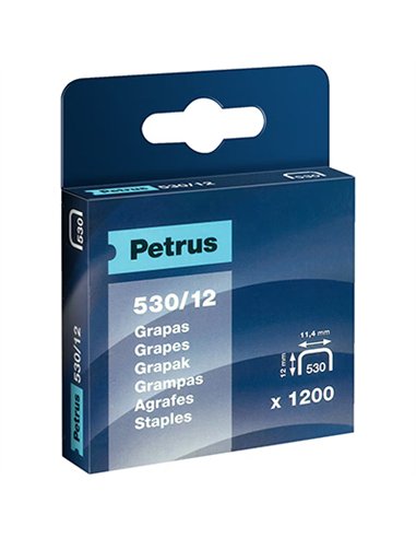 CAJA 1200 GRAPAS 12mm 530/12 PETRUS