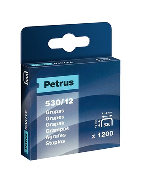 CAJA 1200 GRAPAS 12mm 530/12 PETRUS