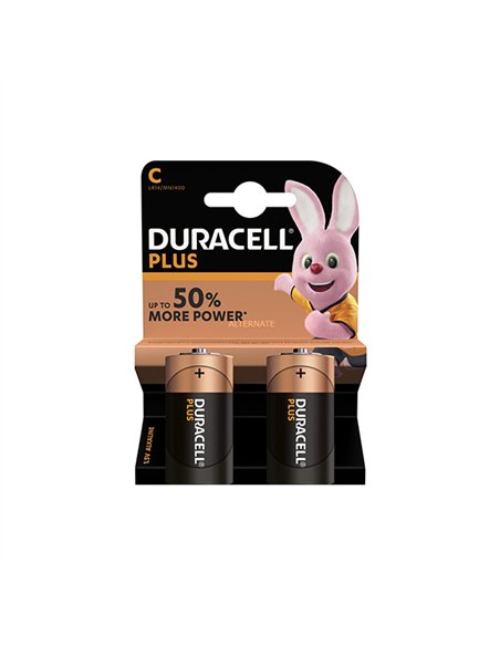 BLISTER 2 PILAS LR14 C ALKALINA DURACELL PLUS